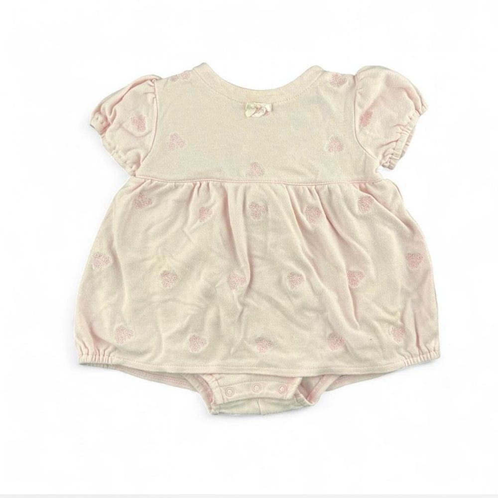 Baby UR It pink flower embroidered romper size 6-9 months